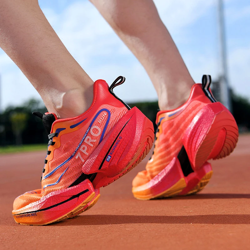 New Men's Carbon Plate Sneakers Outdoor Soft Sole Mesh Sports Shoes Running Shoes Light Anti-Slip Casual Couple Tennis Shoes - Image 2