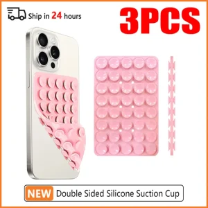 Double Sided Silicone Suction Cup Phone Case Detachable Stand Silicone Rubber Sucker Pad For Selfies And Videos Fixed Pad