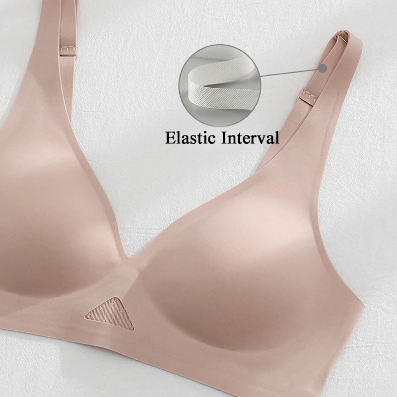 2Pcs/Set Deep V Seamless Bras Women Hollow Out Wireless Brassiere Soft Padded Brasiere Female Push Up Underwear Stretch Lingerie - Image 6