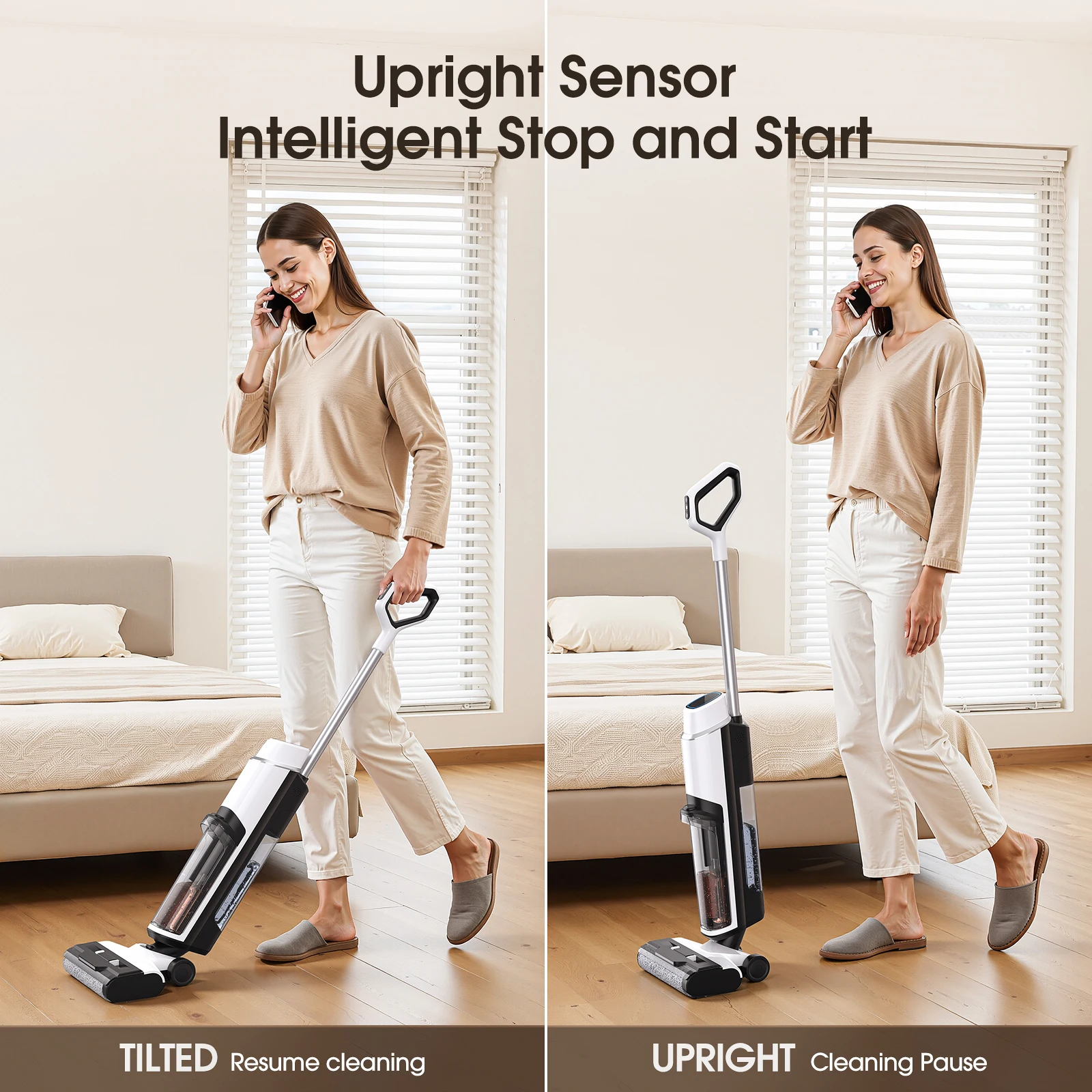 Lubluelu Wet Dry Vacuum Cleaner 3-in-1 Vacuum Mop Self-Cleaning 6mm Edge Cleaning Twin Blades for Pet Hair Power Floor Washer - Image 6