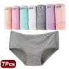 7Pcs/Lot Plus Size Underwear Women’s Panties Cotton Girl Brief Sexy Lingeries Shorts Underpant Solid Panty Female Intimate M-4XL