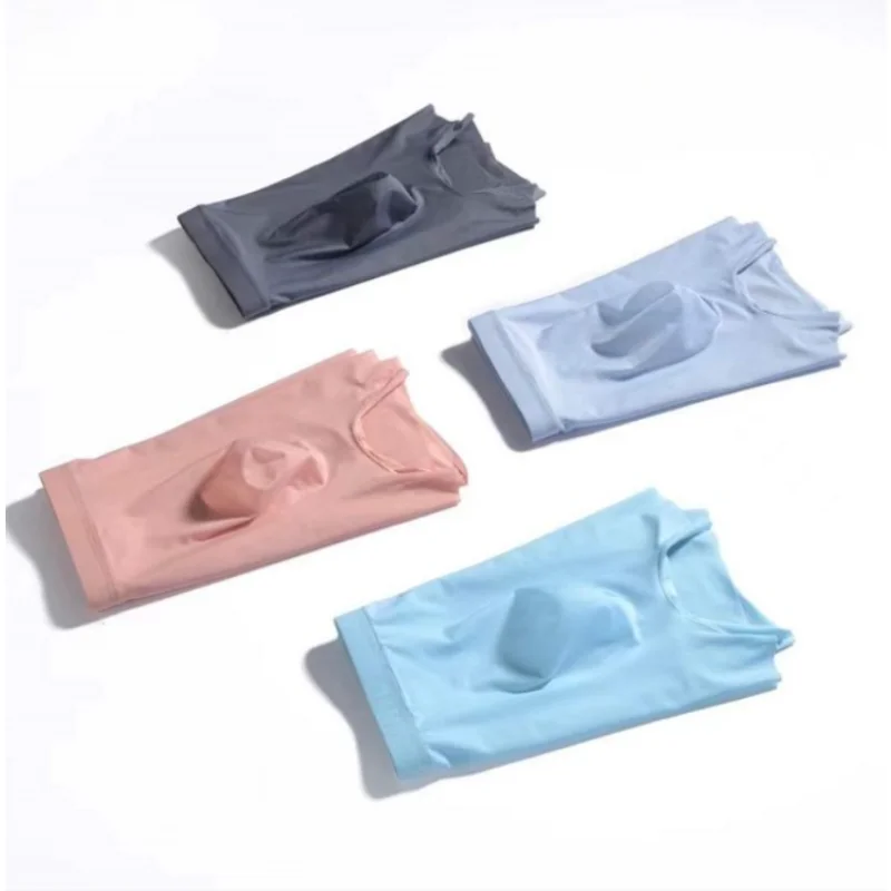 1pc Mens Boxers Shorts Ice Silk Men Panties Seamless Sexy Underwear Man Underpants Panties Male Antibacterial Breathable Briefs - Image 2