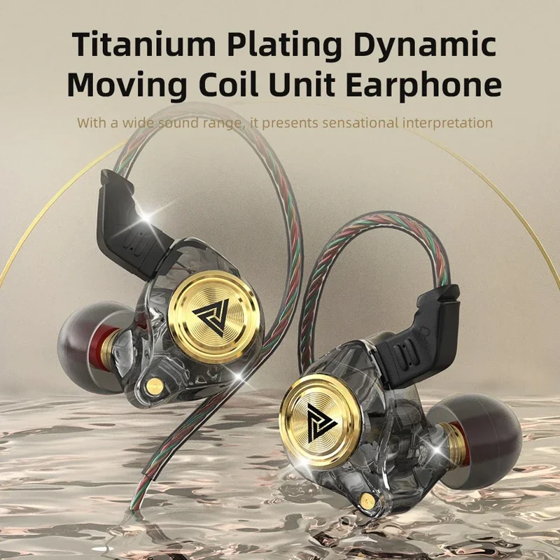 QKZ AK3 FiLe Wired Earphone with Microphone HiFi Music Monitor Bass Headphones Noise Cancelling Headset For Sport Gaming Earbuds - Image 3