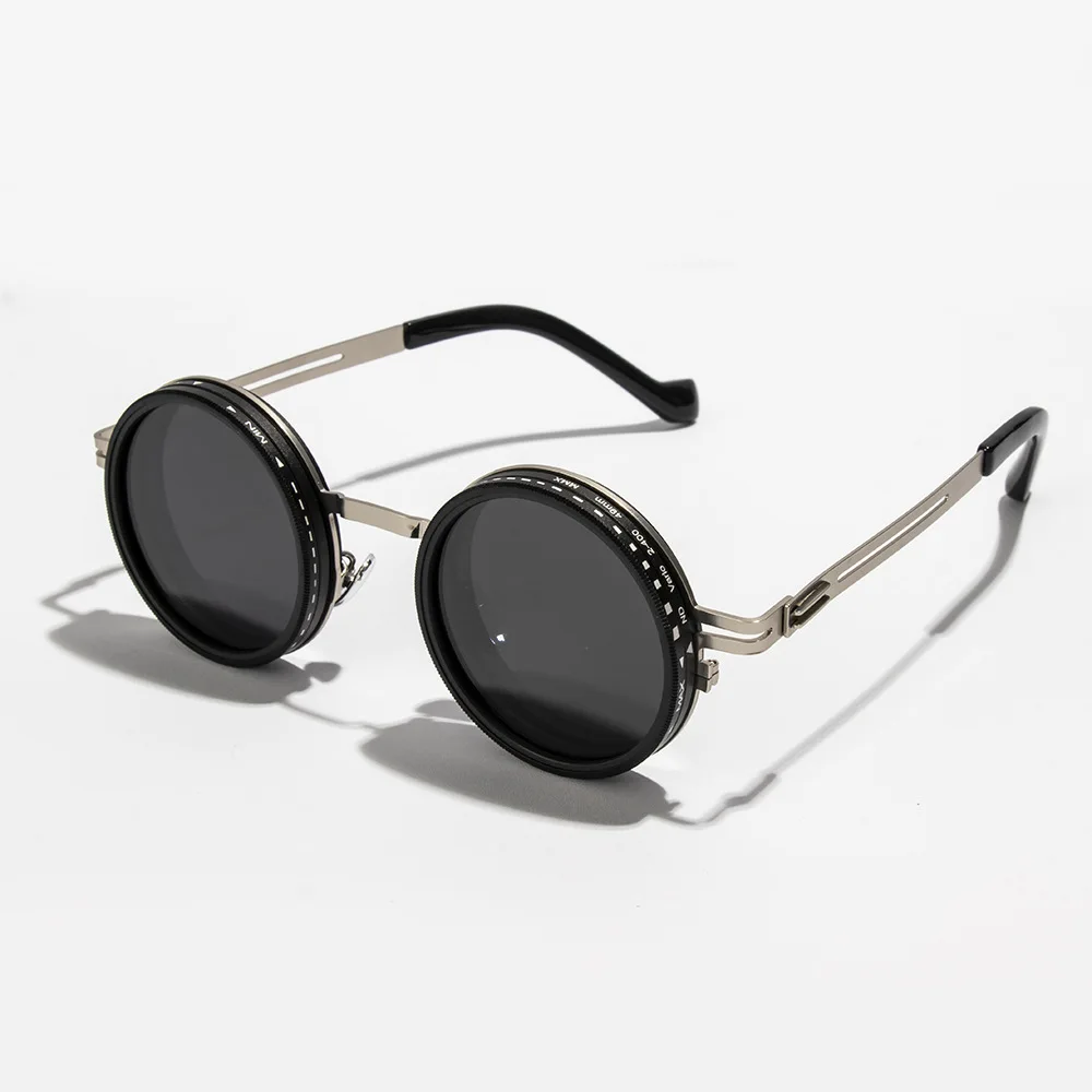 Polarized Round Sunglasses ND9 Adjustable Dimming Sun Glasses Men Women Retro Punk Men's Fishing Eyeglasses Outdoor Shades UV400 - Image 3