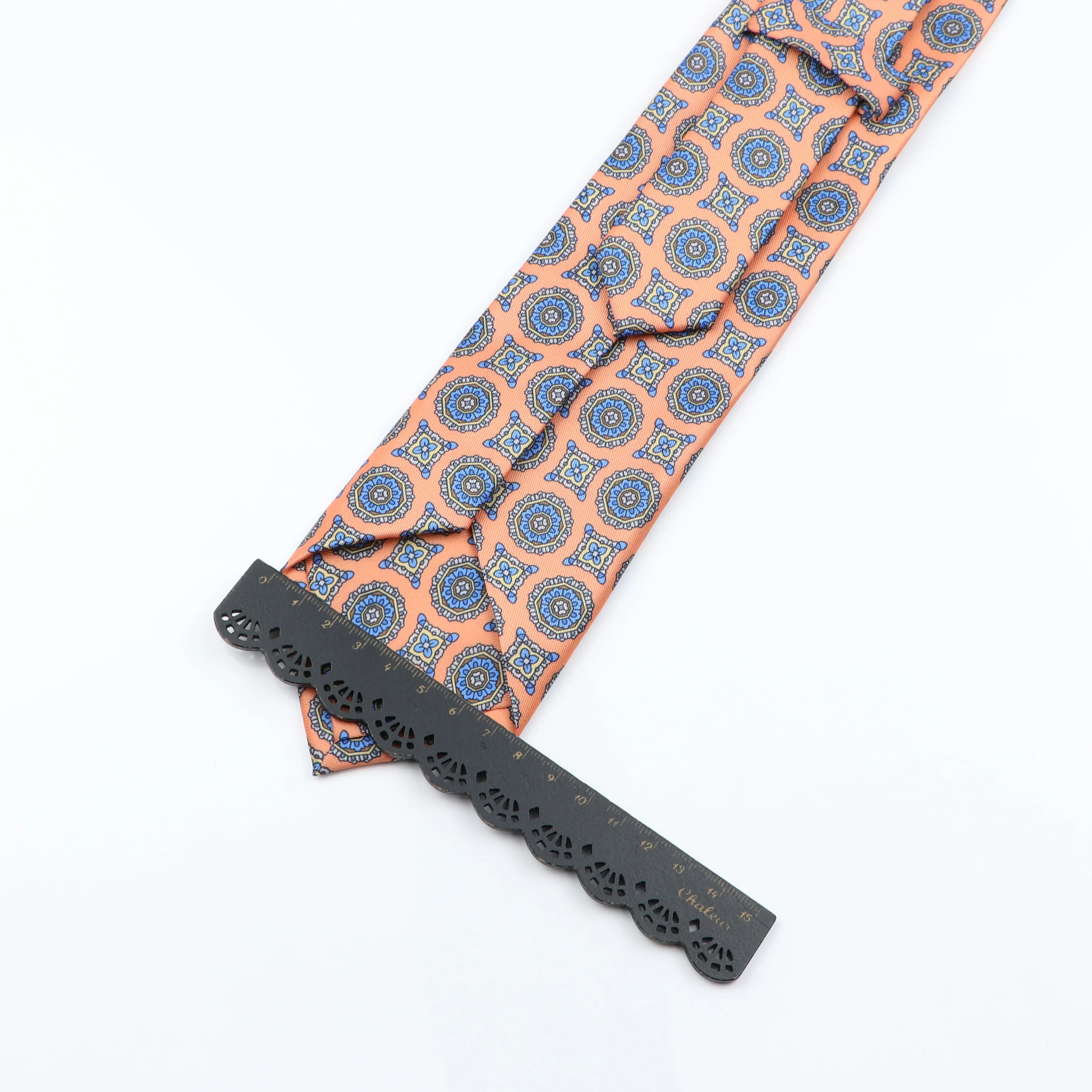 Men's Fashion Silk Tie 7.5cm Soft Novelty Necktie Blue Green Orange Color Ties For Men Dot Floral Bowtie Wedding Business Gift - Image 3