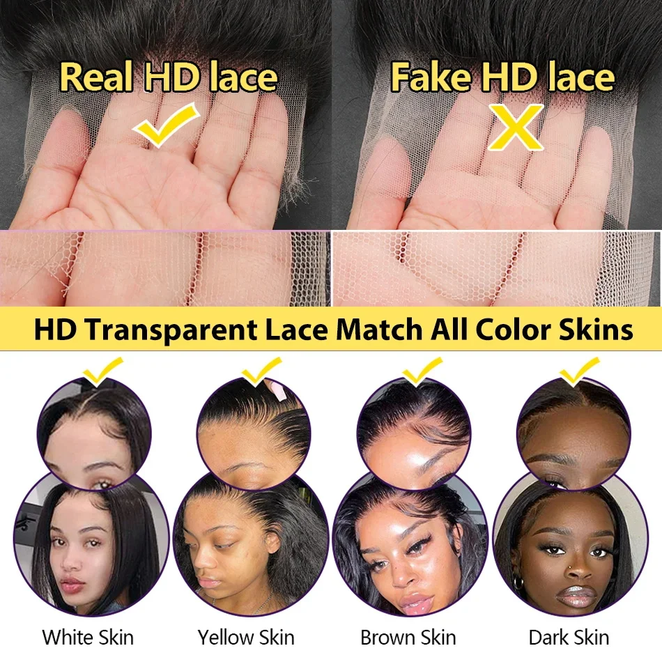 13x4 Bone Straight Lace Front Wig 13x6 Hd Transparent Brazilian 30 40 Inch Human Hair Wigs For Black Women 360 Lace Frontal Wig - Image 3