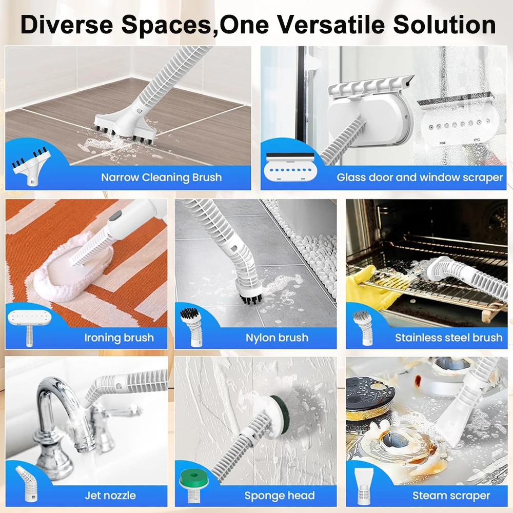 Handheld Steam Mop for Floor Cleaning Electric floor mops Multifunctional Steam Cleaner for Home Kitchen Hood Car carpet Cleaner - Image 4