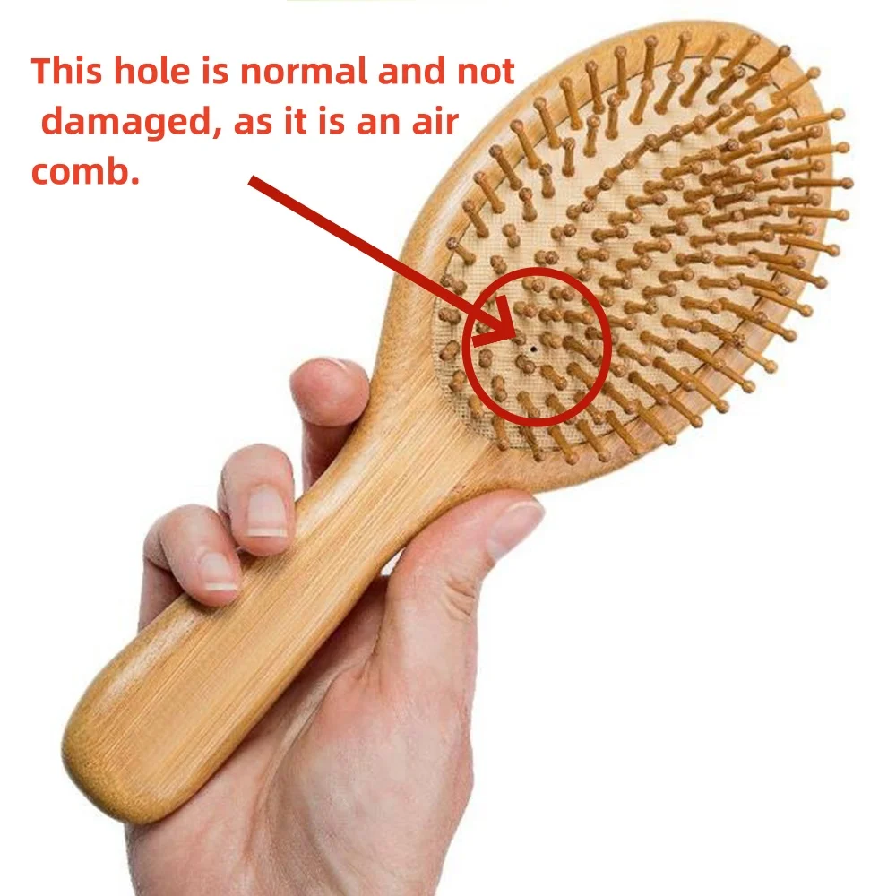1PC Wood Comb Professional Healthy Paddle Cushion Hair Loss Massage Brush Hairbrush Comb Scalp Hair Care Healthy bamboo comb - Image 2