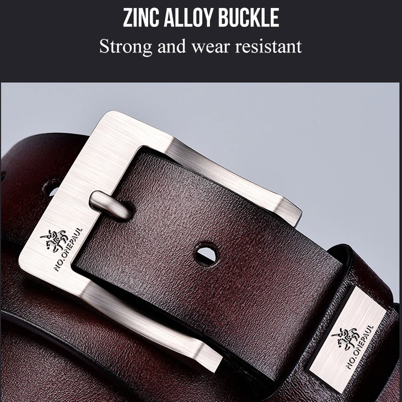 2025New Men's Leather Belts Luxury Strap Male Belts For Fashion Classice Vintage Pin Buckle Men Belt High Quality - Image 4