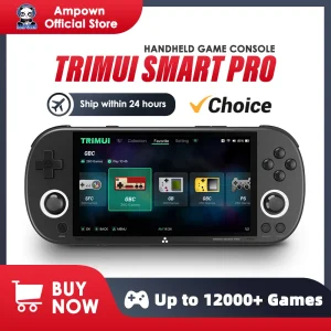 Trimui Smart Pro Handheld Game Console 4.96”IPS Screen Linux System Joystick RGB Lighting Smartpro Retro Video Game Player Gift