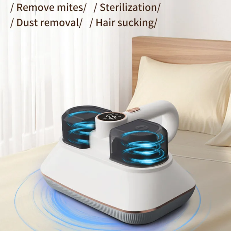 2025 Double Cup Wireless Mite Remover Mite Removal Tool Bed Mounted Household Vacuum Cleaner Tapping Sterilizing To Remove Mites - Image 2