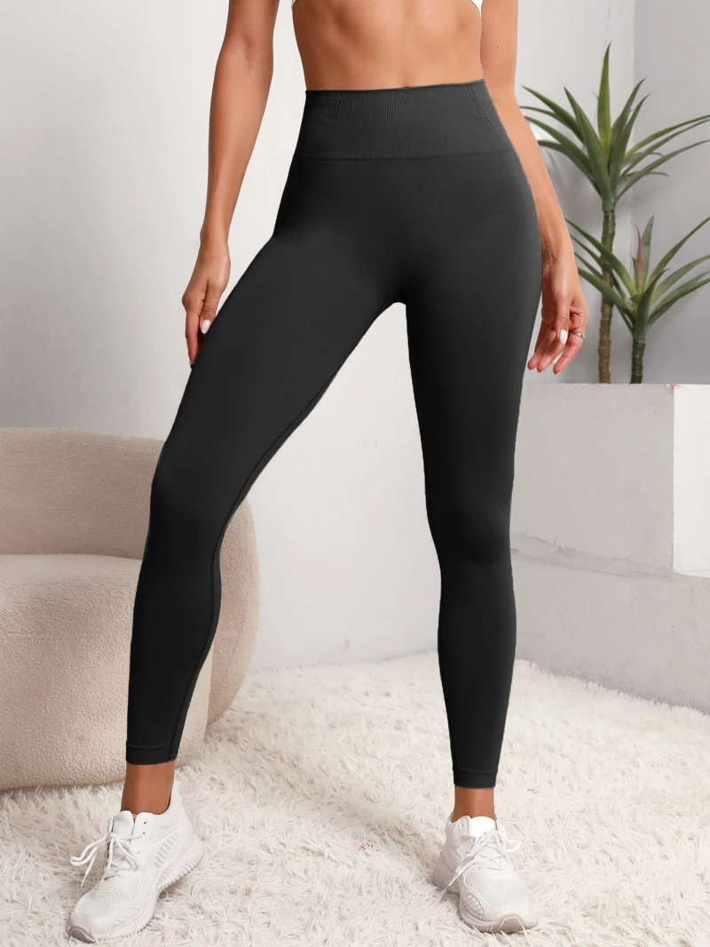 New High Waist Yoga Pants for Women - Tummy Control Leggings, Stretchy Soft Workout Running Pants, Comfortable Gym Sports Pants" - Image 4