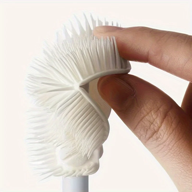 Foldable 360 degree comprehensive cleaning silicone brush with long handle design, reusable for bottles and cups - Image 3