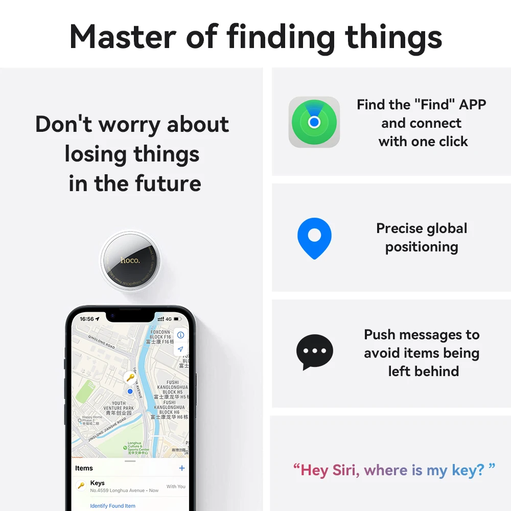 E91 Airtag Bluetooth GPS Smart Trackers Finder intelligent positioning Pet Dog Car key Wallet anti-lost device Find my - Image 3