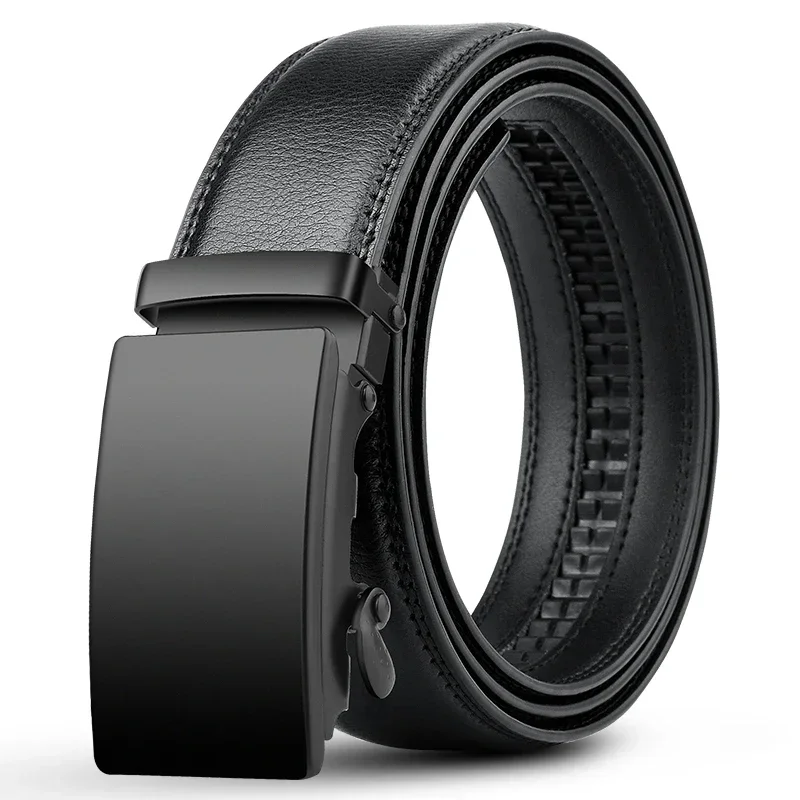 Automatic Buckle Belt for Men Famous Brand Business Belt Men PU Leather Waist Straps Black Male Jeans Belts for Men - Image 2