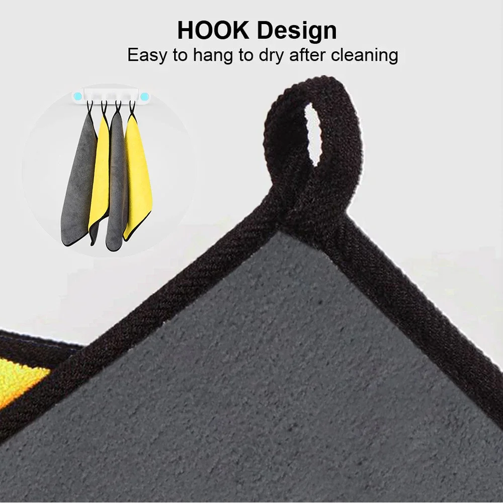 3/5/10Pcs Car Wash Microfiber Towel 30*30CM / 30*60cm Car Cleaning Drying Cloth Care Cloth Car Wash Towel Kitchen Towel - Image 4