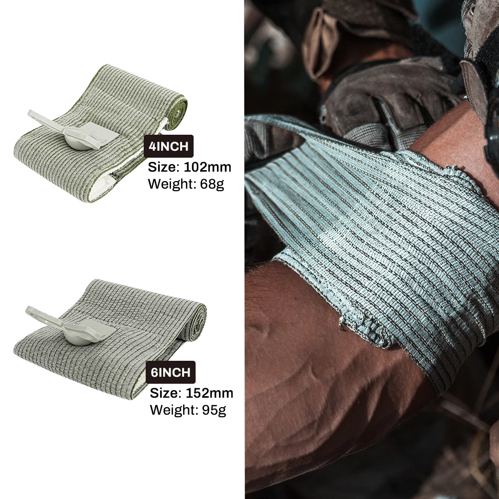 Rhino Rescue 4 Inch Pressure Emergency Bandage Compression Trauma Wound Dressing, Medical Combat First Aid Kit IFAK New Design - Image 5