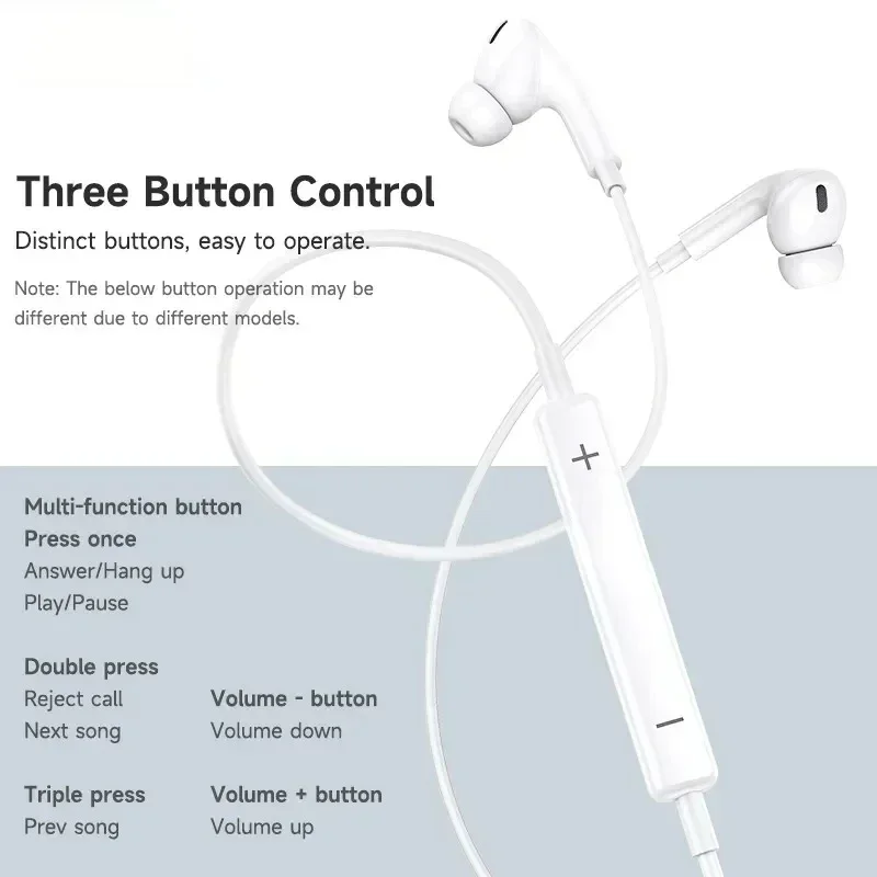 Original Earphones For Apple iPhone 14 Pro Max Lightning Headphones 13 12 11 Mini X XS XR SE 6 7 8 Plus Wired In-Ear Call Earbud - Image 2