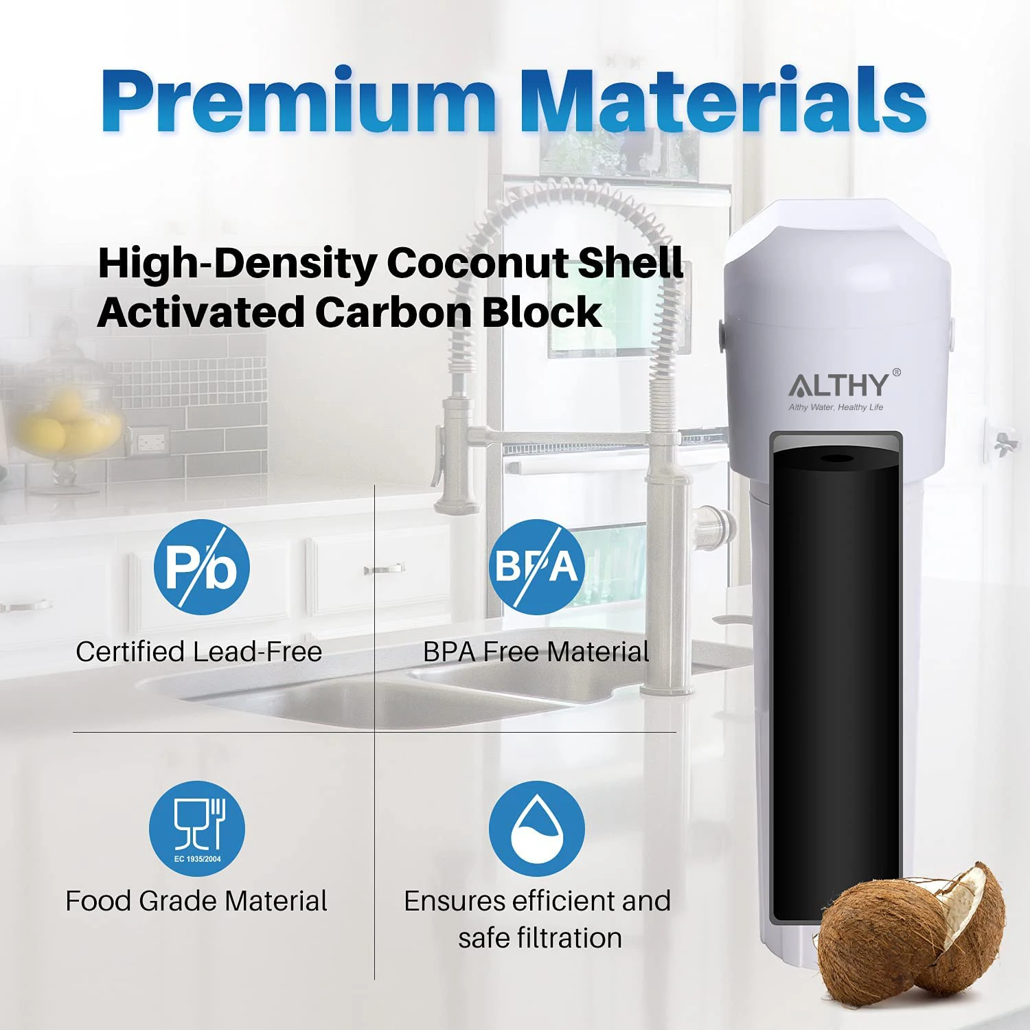 ALTHY Under Sink Drinking Water Filter Purifier -NSF/ANSI Certified Direct Connect Under Counter Drink Water Filtration System - Image 3