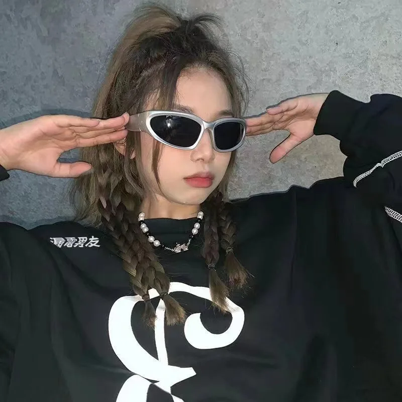 New arrival Popular Women's Sunglasses Punk Sunglasses Unique Oval Sun Glasses Men Goggle Shades Mirror Colorful Y2K Eyewear - Image 5