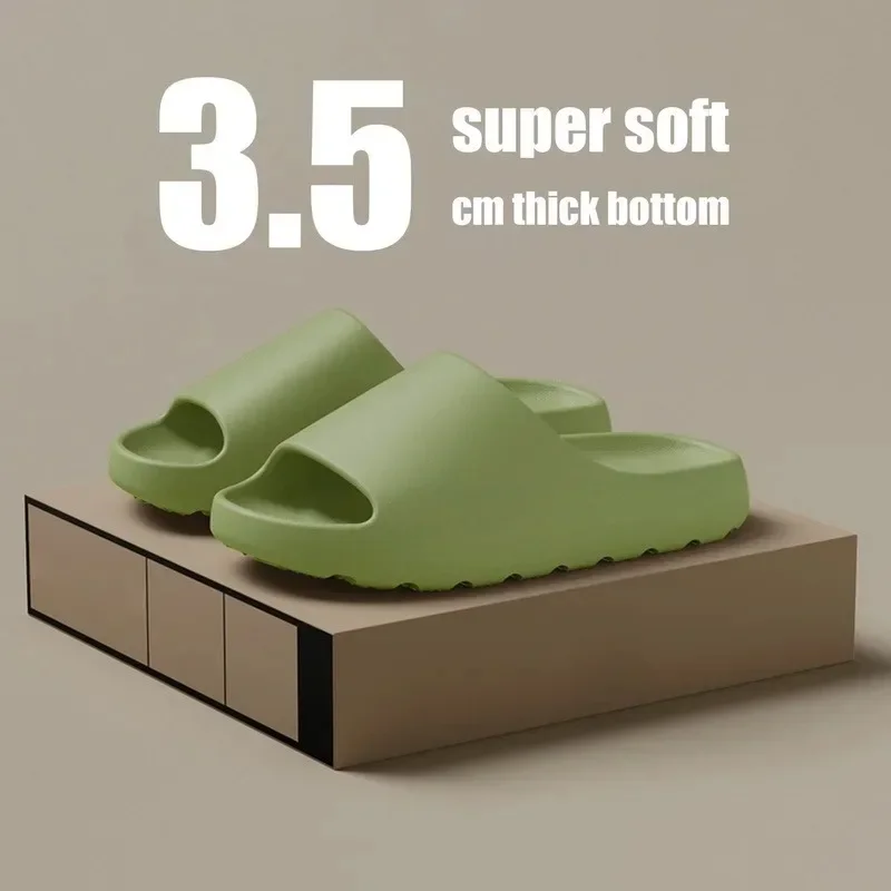 Coconut Slippers Cloud Thick-soled Sandals Summer Fashion Soft Bottom Beach Men Slippers Women's Sandals EVA Slides - Image 3