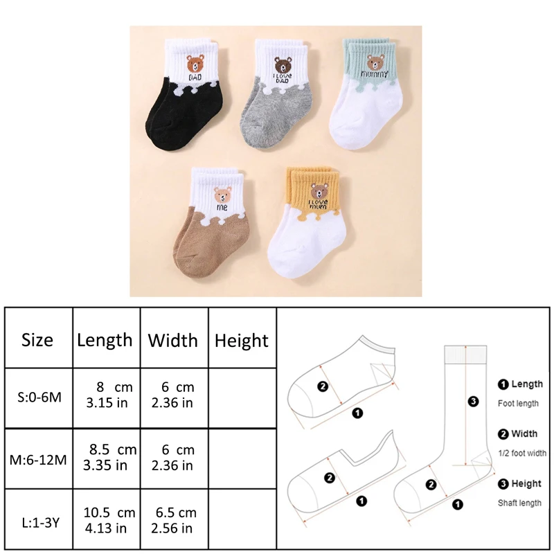 5 Pairs Baby Socks Low Cut Stretch Ankle Socks Infant Socks for Newborn Toddler Boys Girls Baby Socks - Image 6