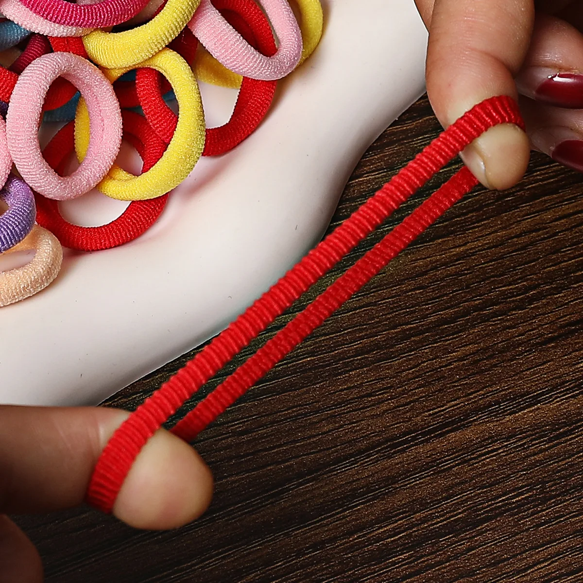 50/100Pcs Hair Bands for Children Colorful Nylon Scrunchie Hair Ties Rubber Band Kids Elastic Hair Leagues Girl Hair Accessories - Image 6