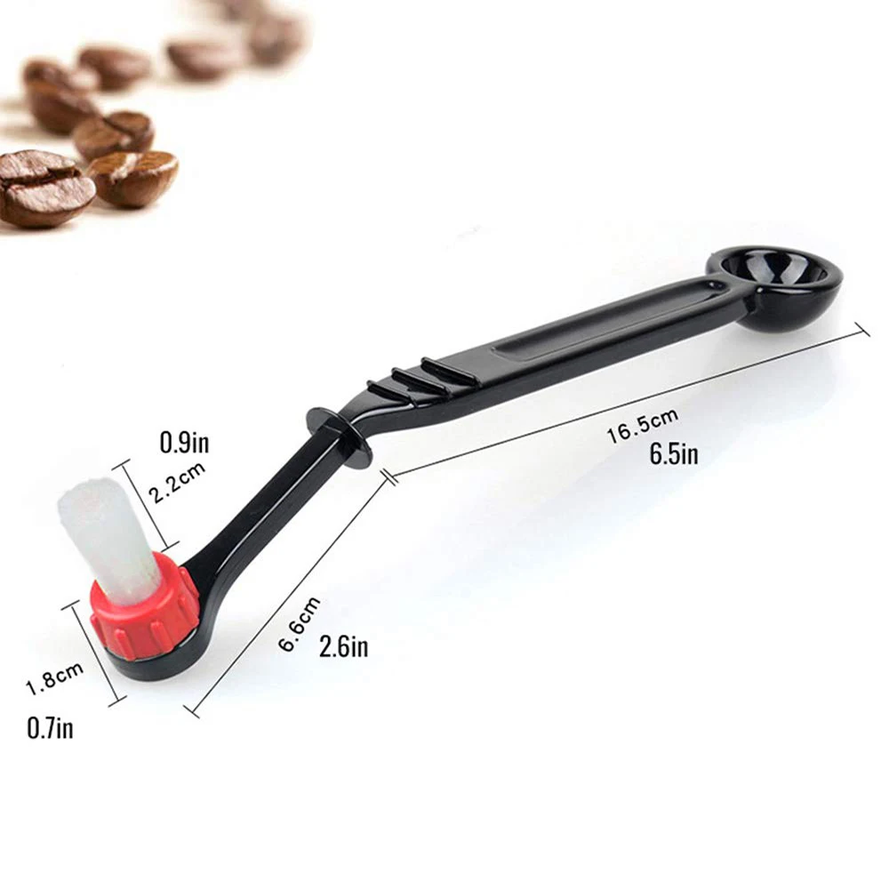 Leeseph Coffee Machine Brush Cleaner with Spoon 2 in 1, Barista Espresso Machine Brush Replacement Head, Coffee Cleaning Tool - Image 5