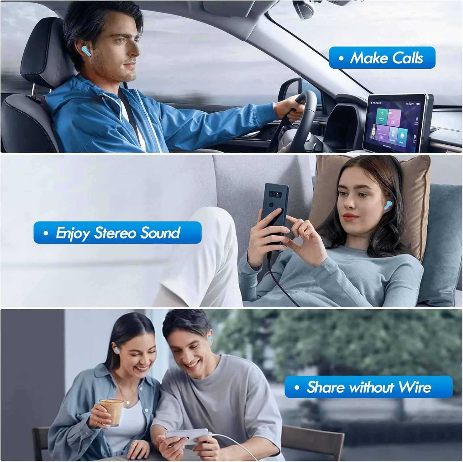 Original New TWS Wireless bluetooth noise cancelling headphone earphone headset earbuds bluetooth for sports and game headset - Image 6