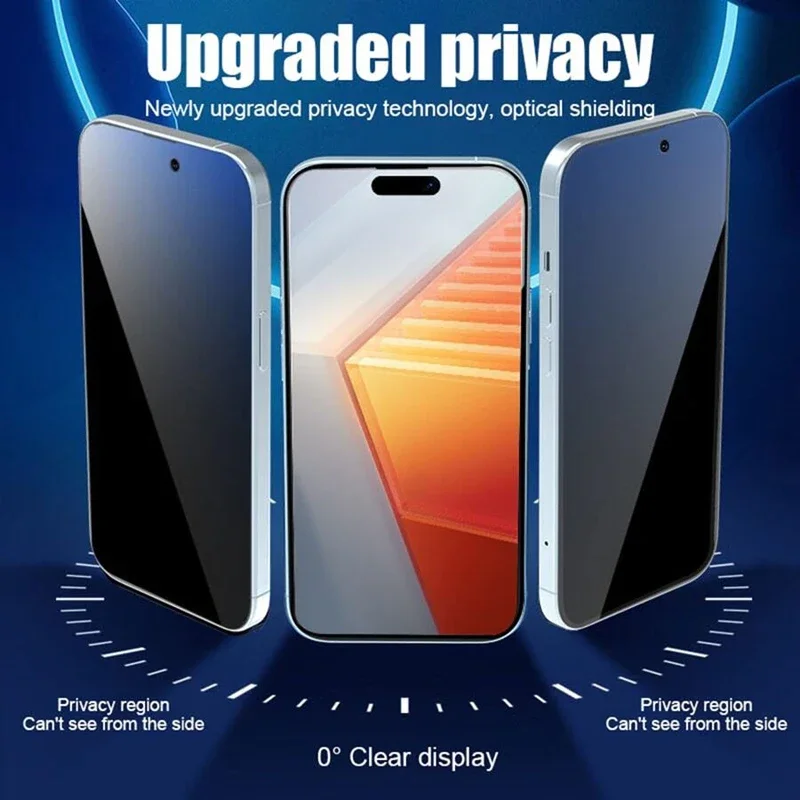 1-3Pcs 8K Dust Free Installation Tempered Glass For iPhone 13 14 16 15 11 12 Pro Max 15 14 Plus X XR XS Privacy Screen Protector - Image 2