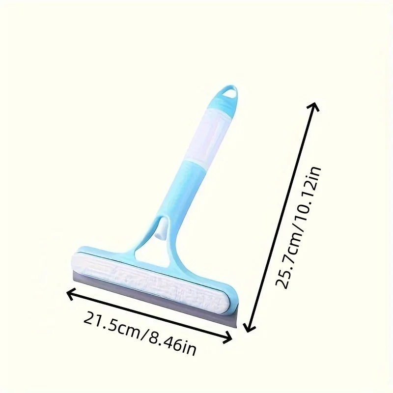 3-in-1 Silicone Shower Squeegee Wiper Hand-held Spray Window Wiper with Nozzle Watering Can Bathroom Mirror Glass Cleaning Tool - Image 4