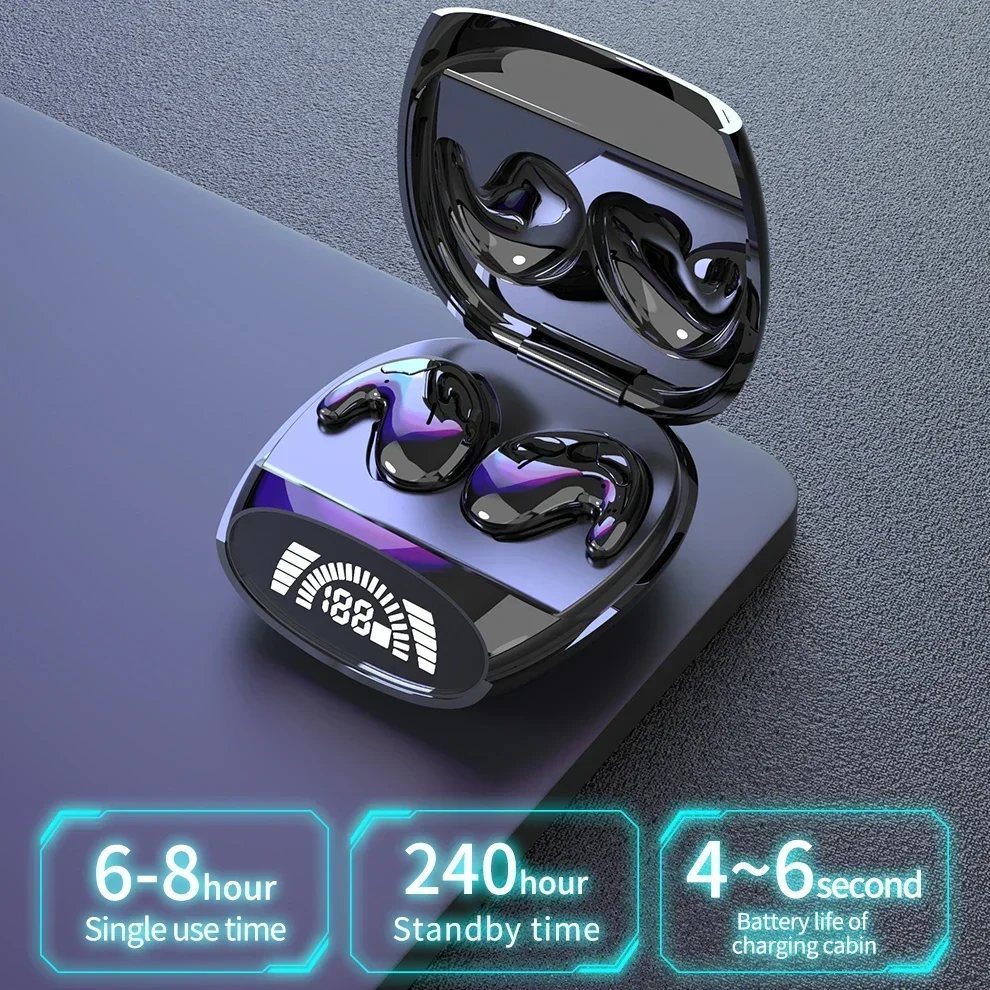Sleep Invisible Stereo Headset IPX5 Waterproof Wireless Bluetooth Earphone Earbuds with Mic for Phone Bluetooth 5.3 Headphones - Image 2