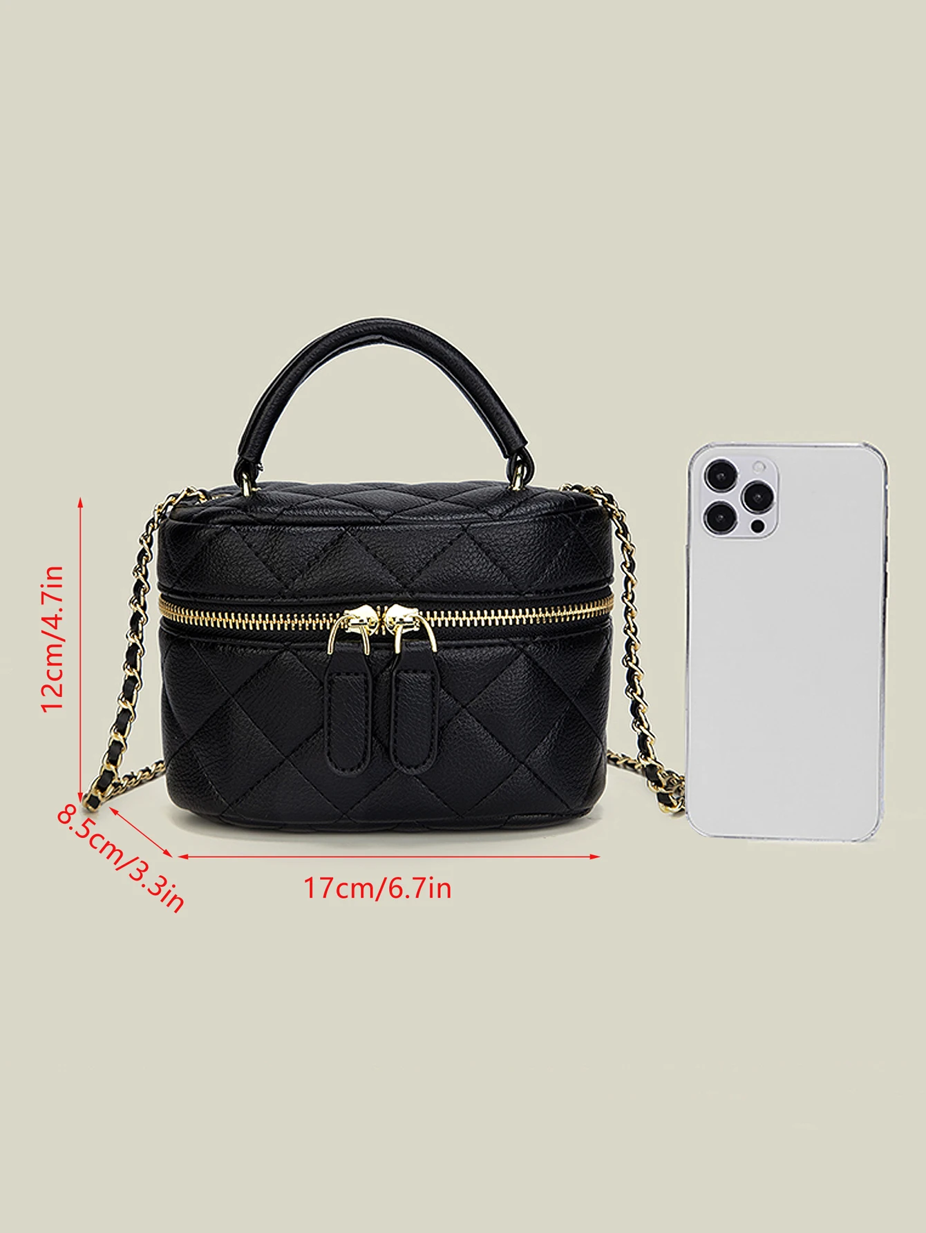 New Mini Quilted Chain Diamond Checkered Women's Crossbody Bag Fashion Mini Designer Handbag High Quality PU Women's Small Bag - Image 3