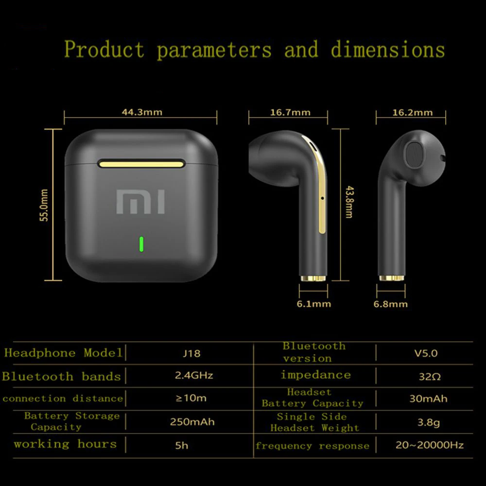 XIAOMI Headset Wireless Earphones Bluetooth Headphones True Stereo Sport Game TWS Earbuds In Ear With Mic Touch - Image 5