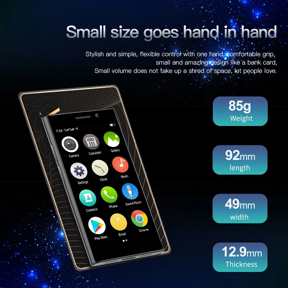 SERVO S24 MINI Android Smartphone 4G Network 2 SIM standby Play Store Face Unlock 3.0" Color Screen Mini Card Smart Mobile Phone - Image 6