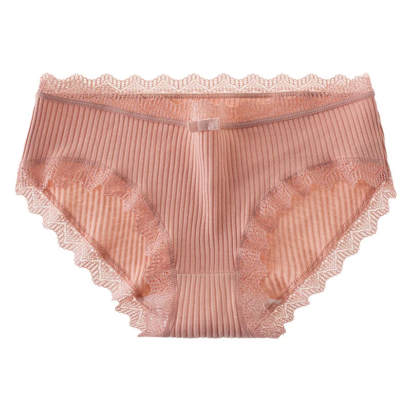 4 Pcs Lace Wavy Trim Bikini Panties, Comfy & Breathable Elastic Intimates Panties, Women's Lingerie & Underwear - Image 6