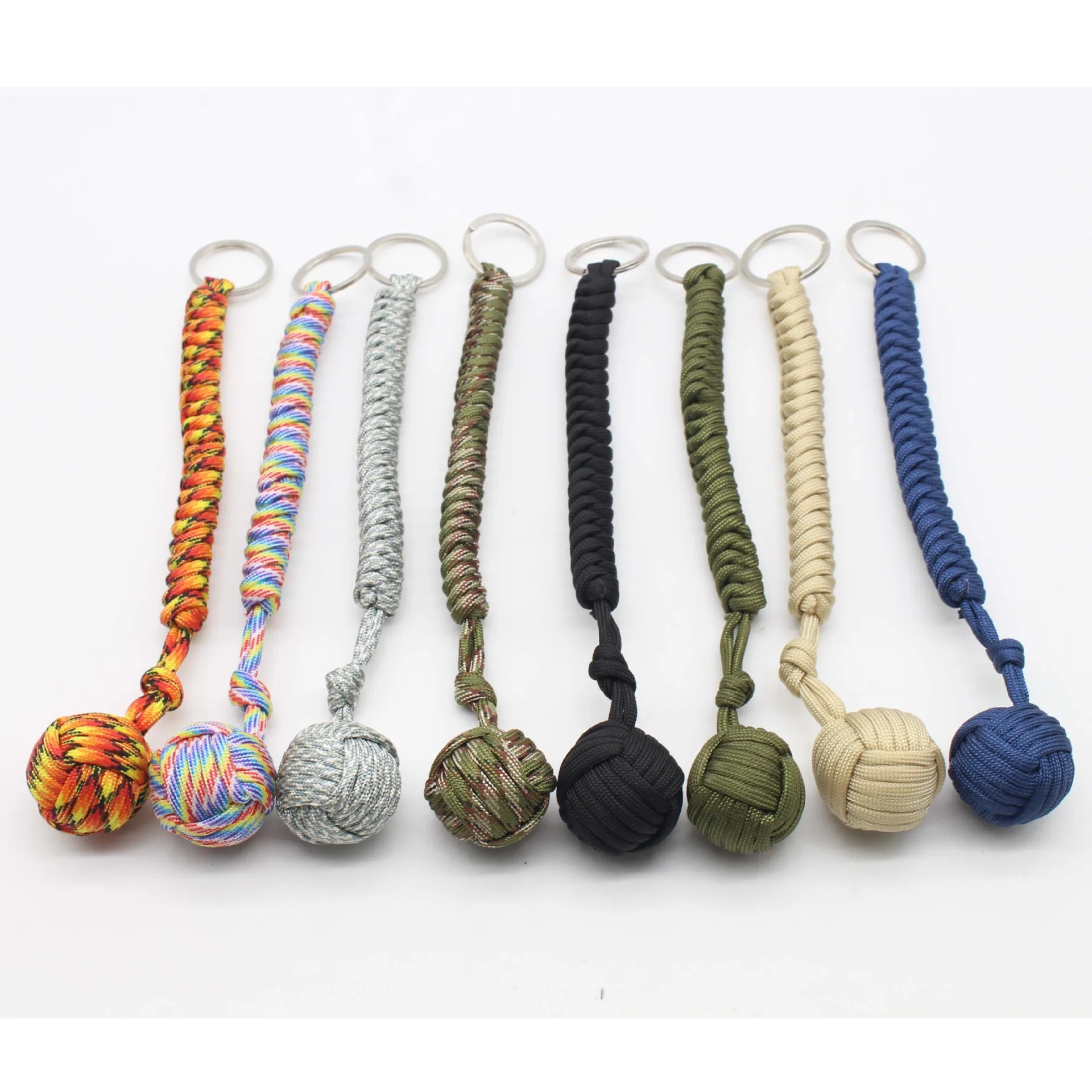 Outdoor Security Protection Black Monkey Fist Steel Ball for Girl Bearing Self Defense Lanyard Survival Key Chain Broken Windows - Image 6