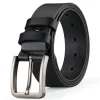 New Business Leisure Men’s Alloy Square Pin Buckle Belts Male Famous Brand Luxury Designer Pu Leather Jeans Belts for Men