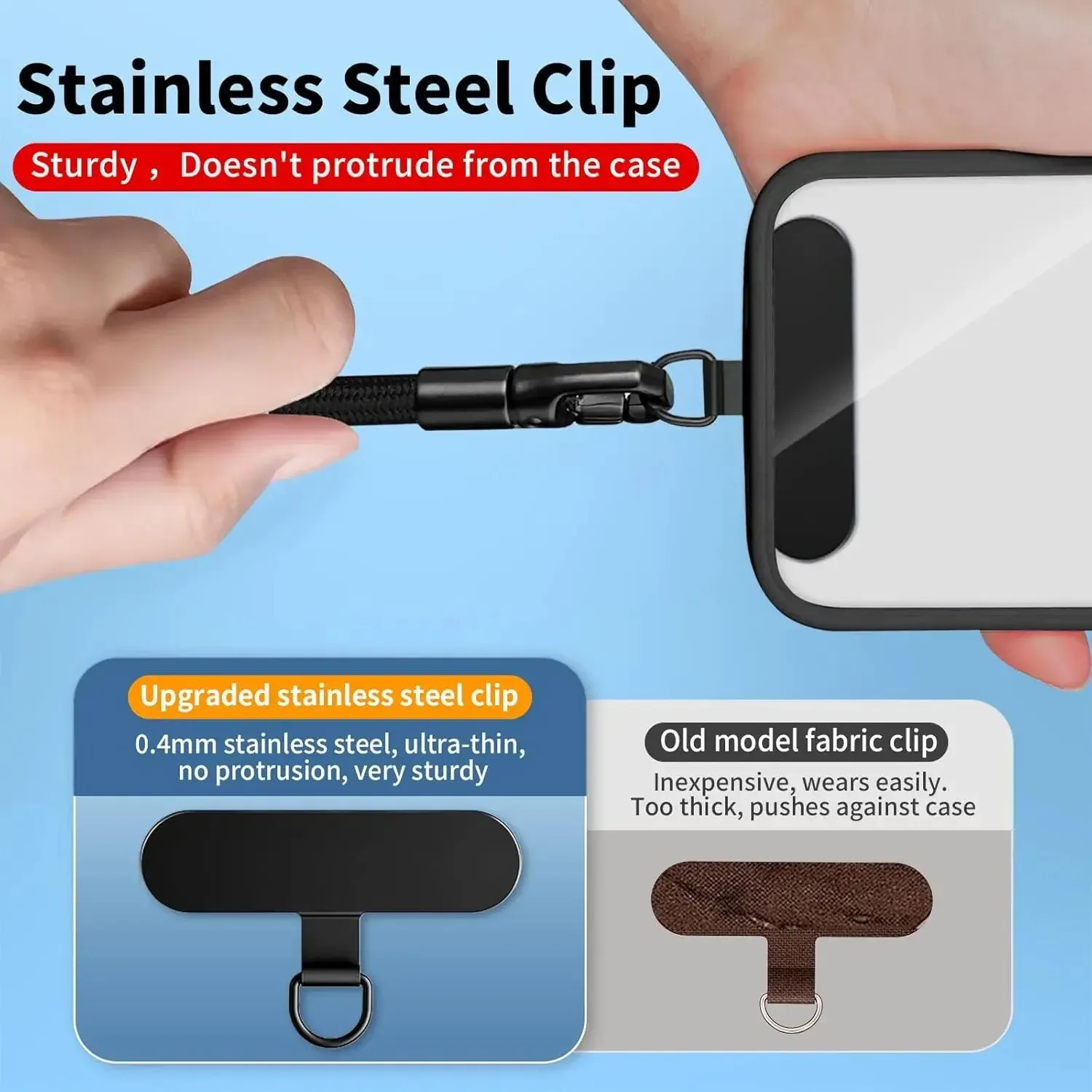 Universal Adjustable Mobile Phone Self-locking Anti-loss Lanyard for iPhone Samsung Short Wrist Strap Durable Cell Phone Strap - Image 4