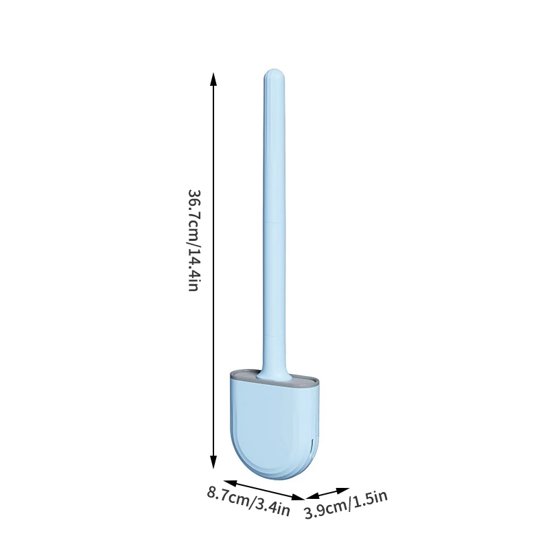 1 Wall Hanging Long Handle Toilet Brush, Silicone Cleaning Brush, Durable, Easy To Clean, Suitable For Bathroom, Toilet Cleaning - Image 5