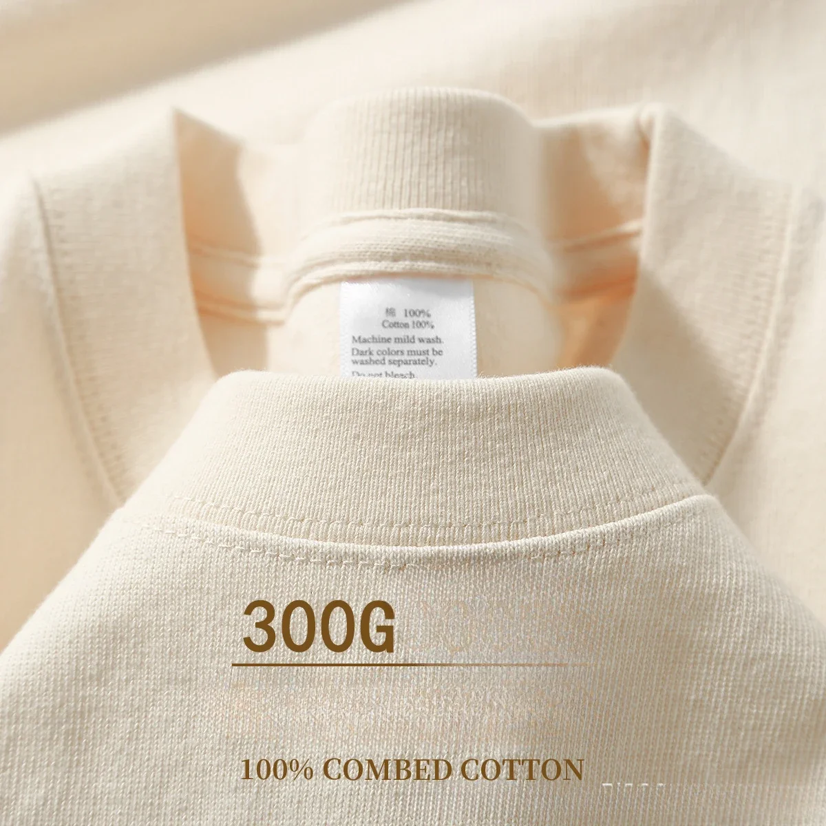 300g Cotton T Shirts Men Short Sleeved Heavyweight Summer Round Neck Loose Breathable Shirt for Men Women Basic Tee - Image 2