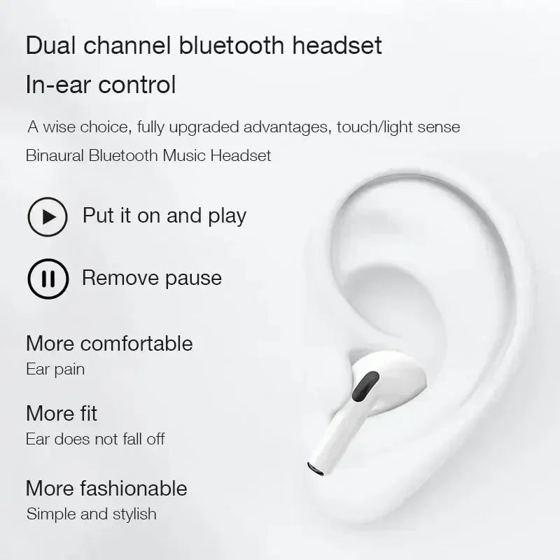 TWS Pro4 Bluetooth Earphones Wireless Headphones Mini Sports Headset Earbuds Music Earpieces For iPhone Xiaomi Huawei Redmi - Image 2