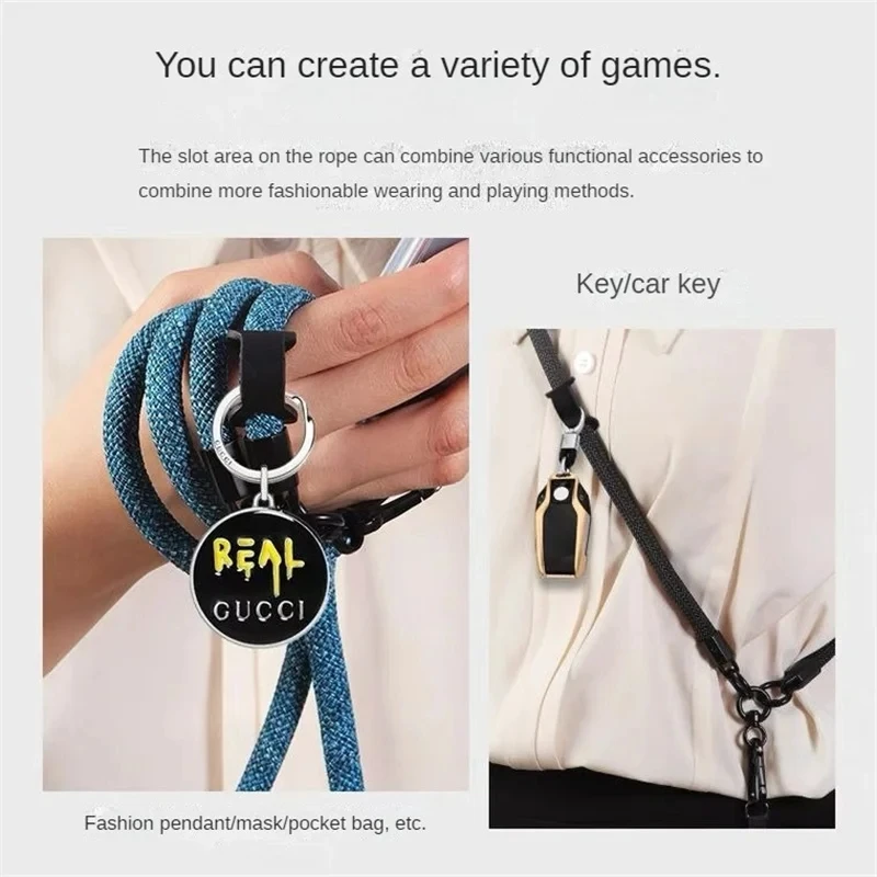 8MMx120CM Bold Long Mobile Phone Lanyard Universal Crossbody Hanging Shoulder Strap Detachable Neck Cord Anti-Lost Lanyard - Image 5