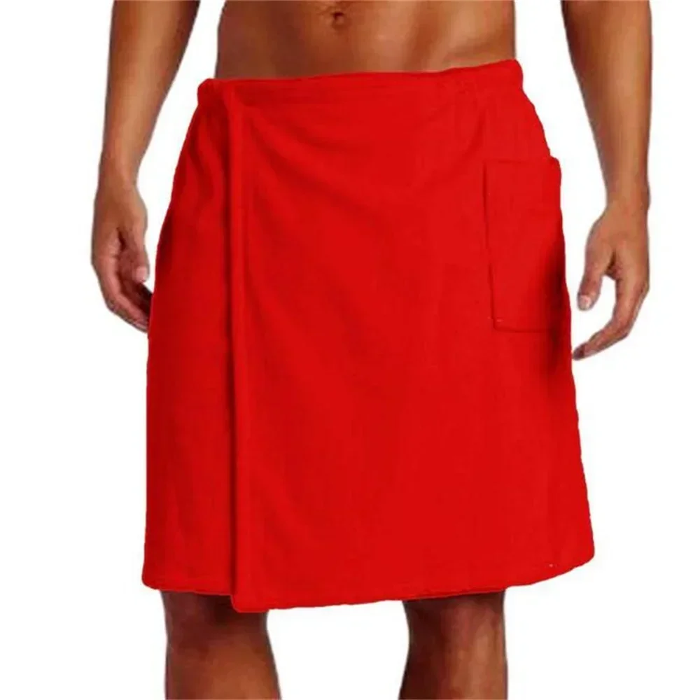 Men Soft Wearable Bath Towel with Pocket Bathrobes Shower Wrap Sauna Gym Swimming Holiday Spa Bath Beach Towel Toalla De Playa - Image 5