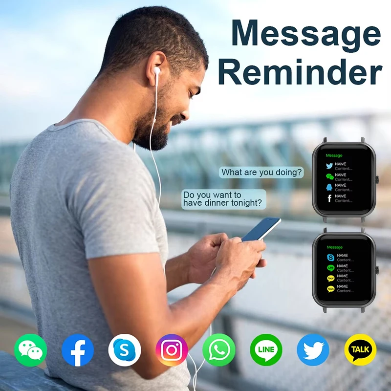 For Xiaomi 2025 New Smart Watch Men Bluetooth Call Fitness Tracker Heart Rate IP68 Waterproof Smart Watch Men Women IOS Android - Image 4