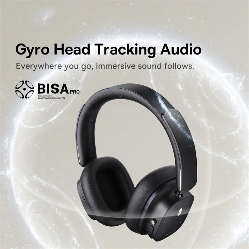 Baseus Bowie 30 Max Bluetooth Headphones 45dB Noise Cancellation Hi-res LDAC Over Ear Headset 3D Spatial Audio Wireless Earphone - Image 2