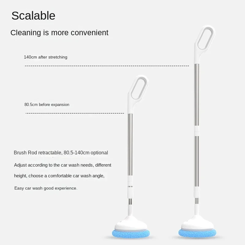 USB Rechargeable Portable Car Cleaning Machine New Wireless Electric Automatic Window Cleaner Telescopic Rod Mop for Wet and Dry - Image 3