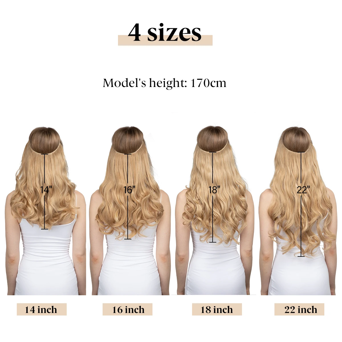Synthetic No Clips In Natural Hair Extension Ombre Black Blonde Pink One Piece Long Wave Invisible Wire False Fake Hair Piece - Image 5