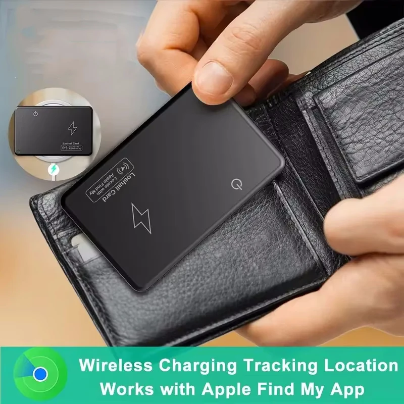 New Wireless Charging Tracking Location Wallet Tracker Card Waterproof GPS Locator Work with Apple Find My App Bluetooth Tracker - Image 2