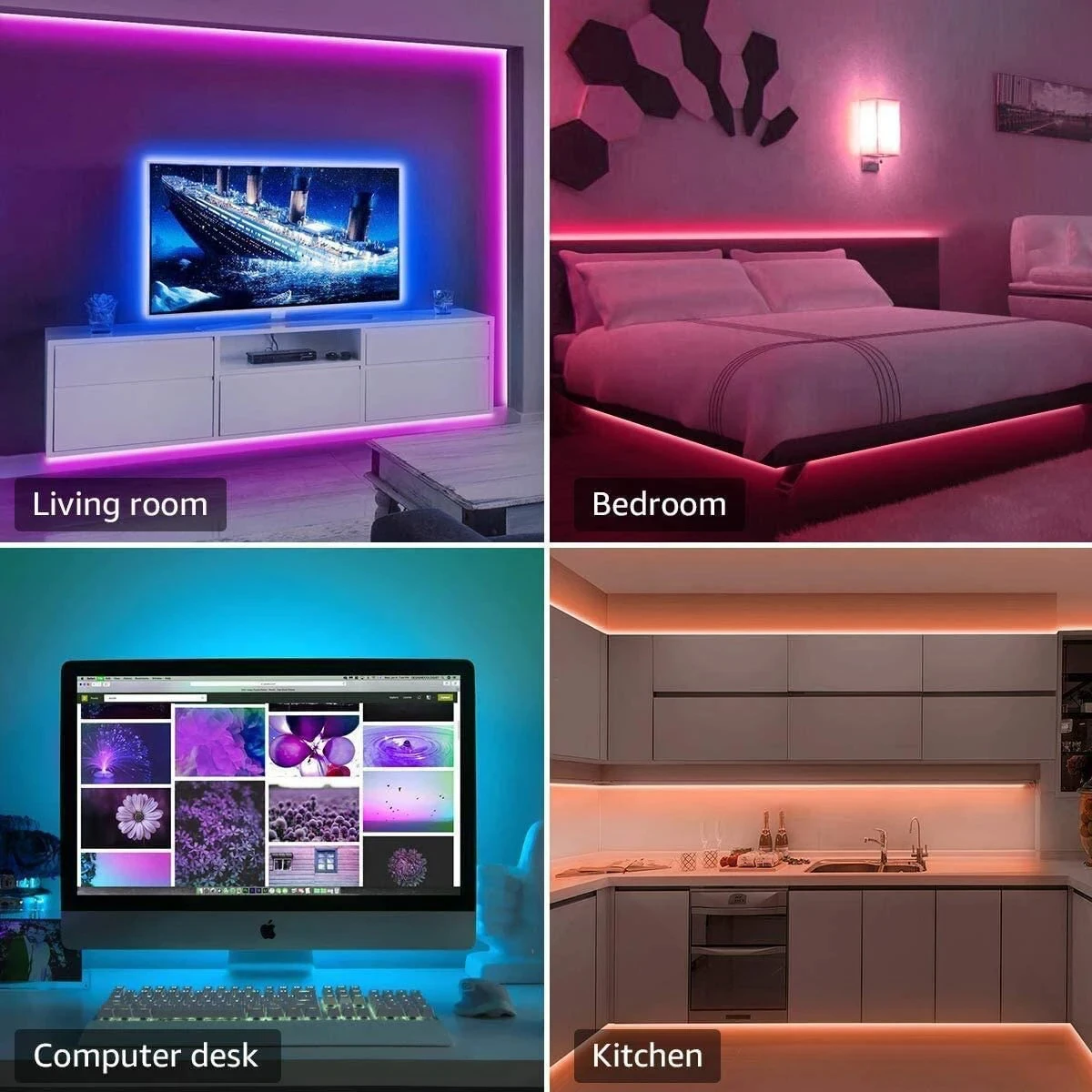 Smart LED Strip Lights 5050 RGB Bluetooth APP Remote Control USB 5V Led Tape Diode Flexible Ribbon Lamp Christmas Room Decor - Image 3